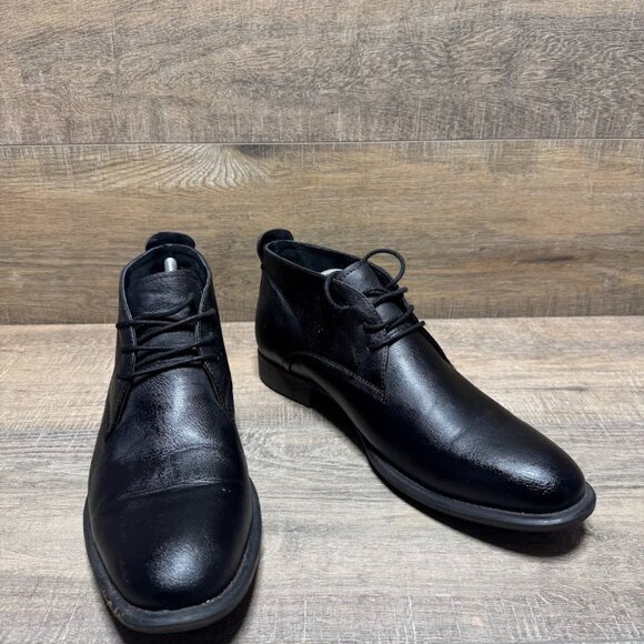 Kenneth Cole Reaction Plause Black Leather Chukka Boots Men's Size 10 - Picture 6 of 7